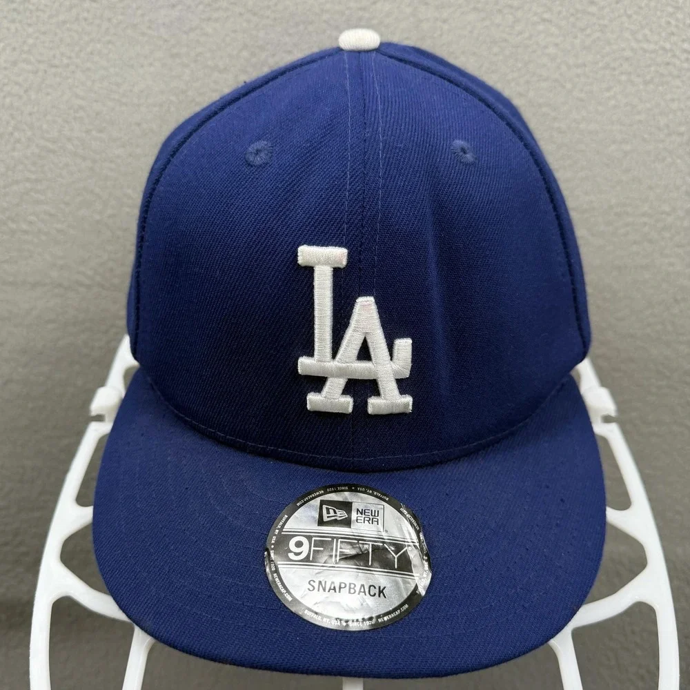Los Angeles Dodgers Hat Cap Snap Back Mens One Size Blue MLB Baseball New Era